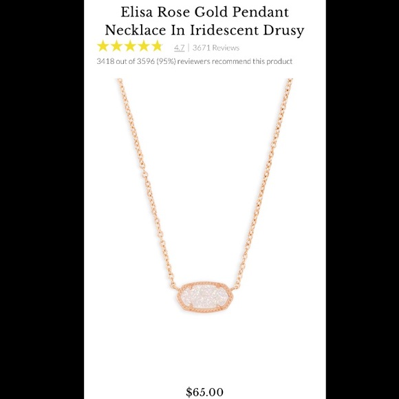 Kendra Scott Iridescent Drusy Pendant Necklace - Picture 4 of 4